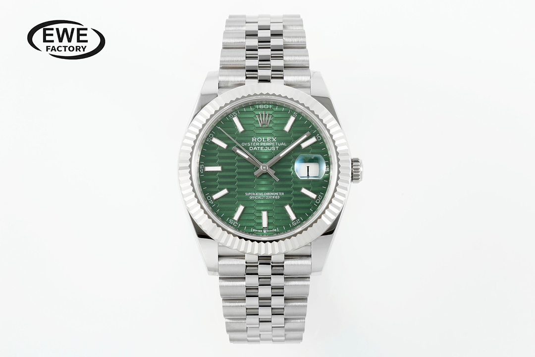 Rolex Datejust Green Dial Stainless Steel Watch, 41mm, Automatic Movement