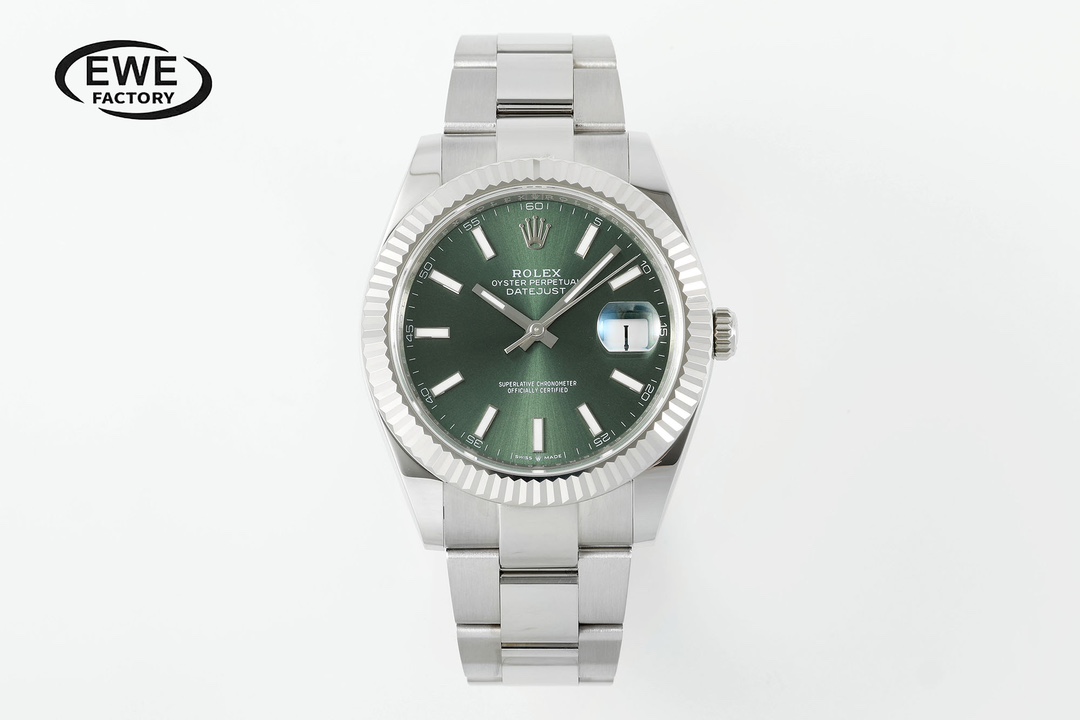 Rolex Datejust Green Dial Stainless Steel Watch, 41mm, Automatic Movement