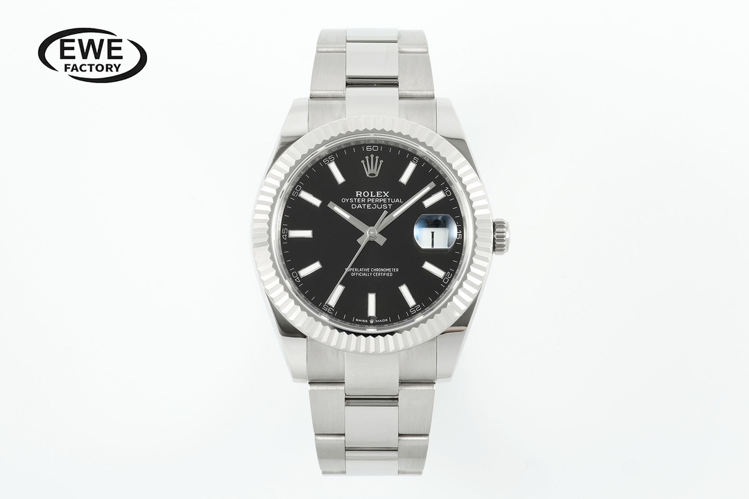 Rolex Datejust Black Dial Stainless Steel Watch, 41mm, Automatic Movement