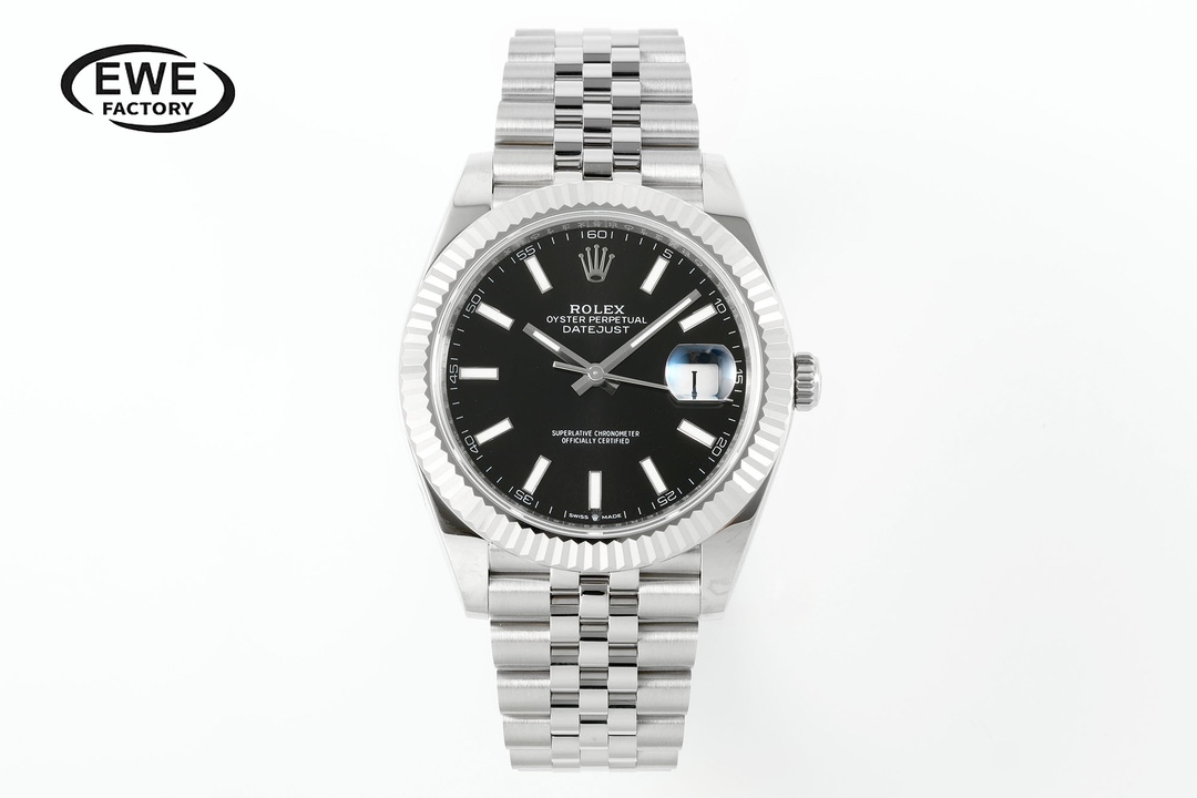 Rolex Datejust Black Dial Stainless Steel Watch, 41mm, Automatic Movement