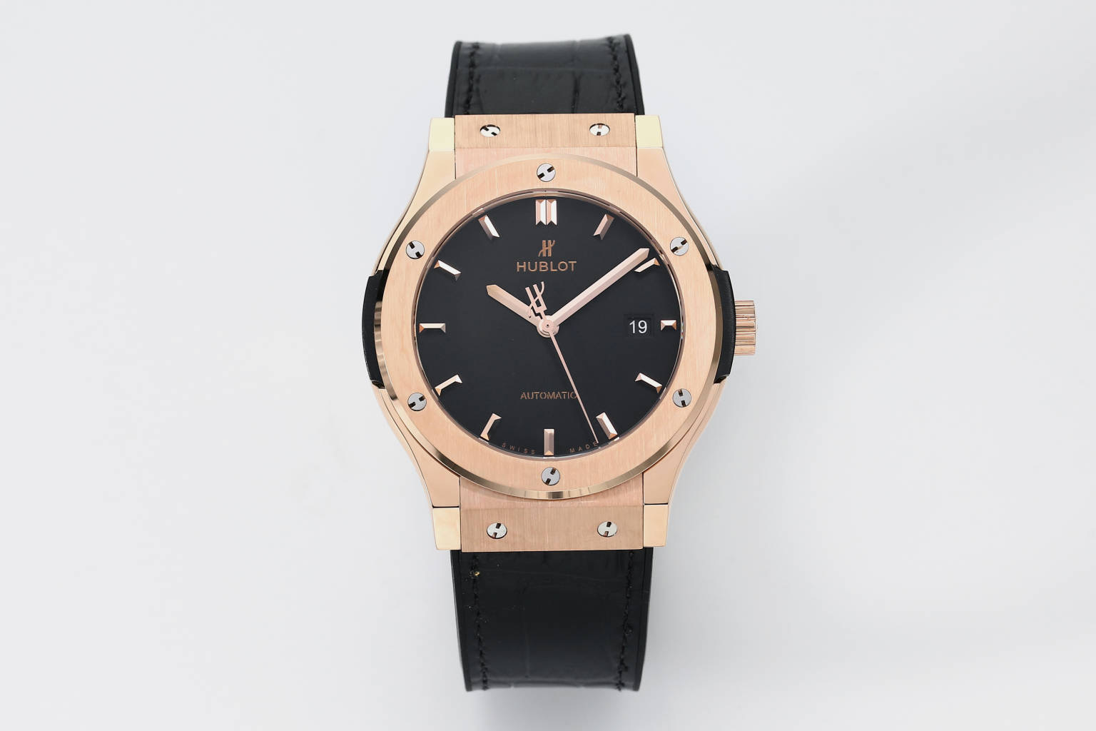 Hublot Classic Fusion Black Dial 18K Rose Gold Watch, 42mm, Automatic Movement