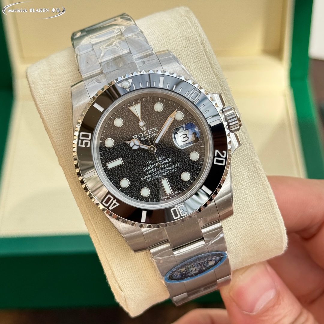 Rolex Submariner BLAKEN - Custom Black Dial Black Cerachrom Bezel Stainless Steel Watch, 40mm, Calibre 3235 Movement
