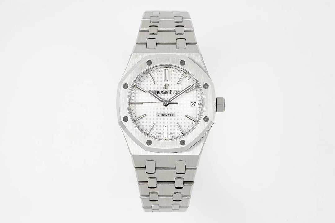 Audemars Piguet Royal Oak Silver Tapisserie Dial Stainless Steel Watch, 37mm, Calibre 3120 Movement