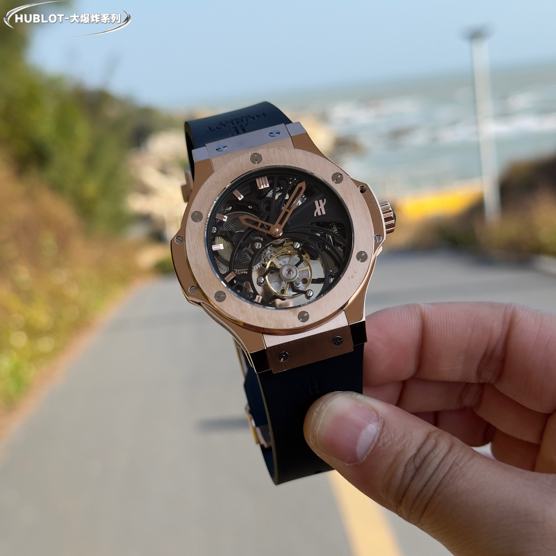 Hublot Big Bang Skeleton Tourbillon 18K Rose Gold Watch, 45mm, Manual - Winding Tourbillon Movement