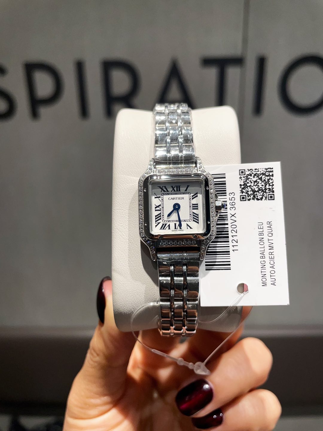 Cartier Tank 22mm Diamond - Set White Dial Quartz Stainless Steel Watch, Quartz Movement