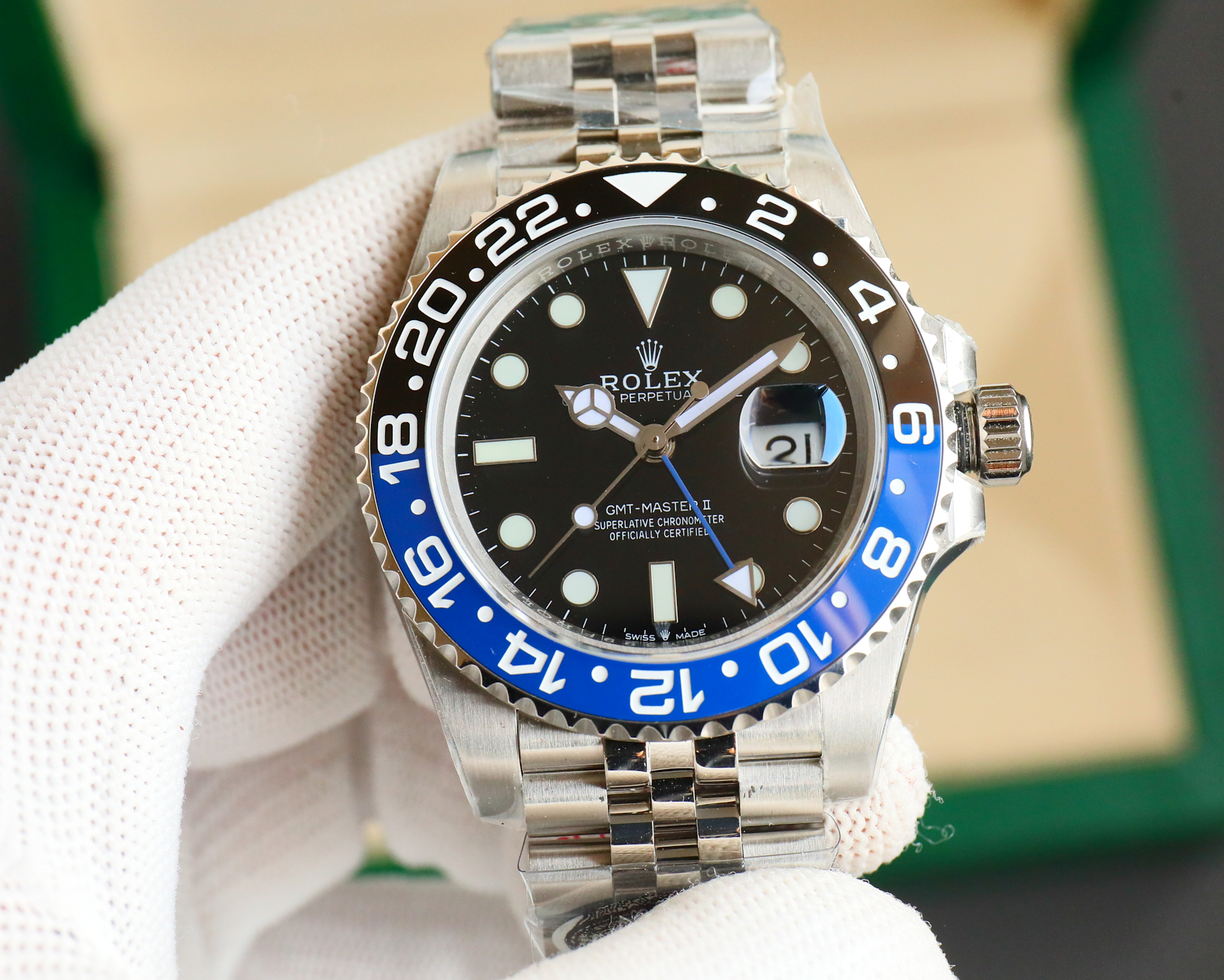 Rolex GMT - Master II 40mm Black Dial Black - Ceramic Bezel Stainless Steel Watch, Calibre 3285