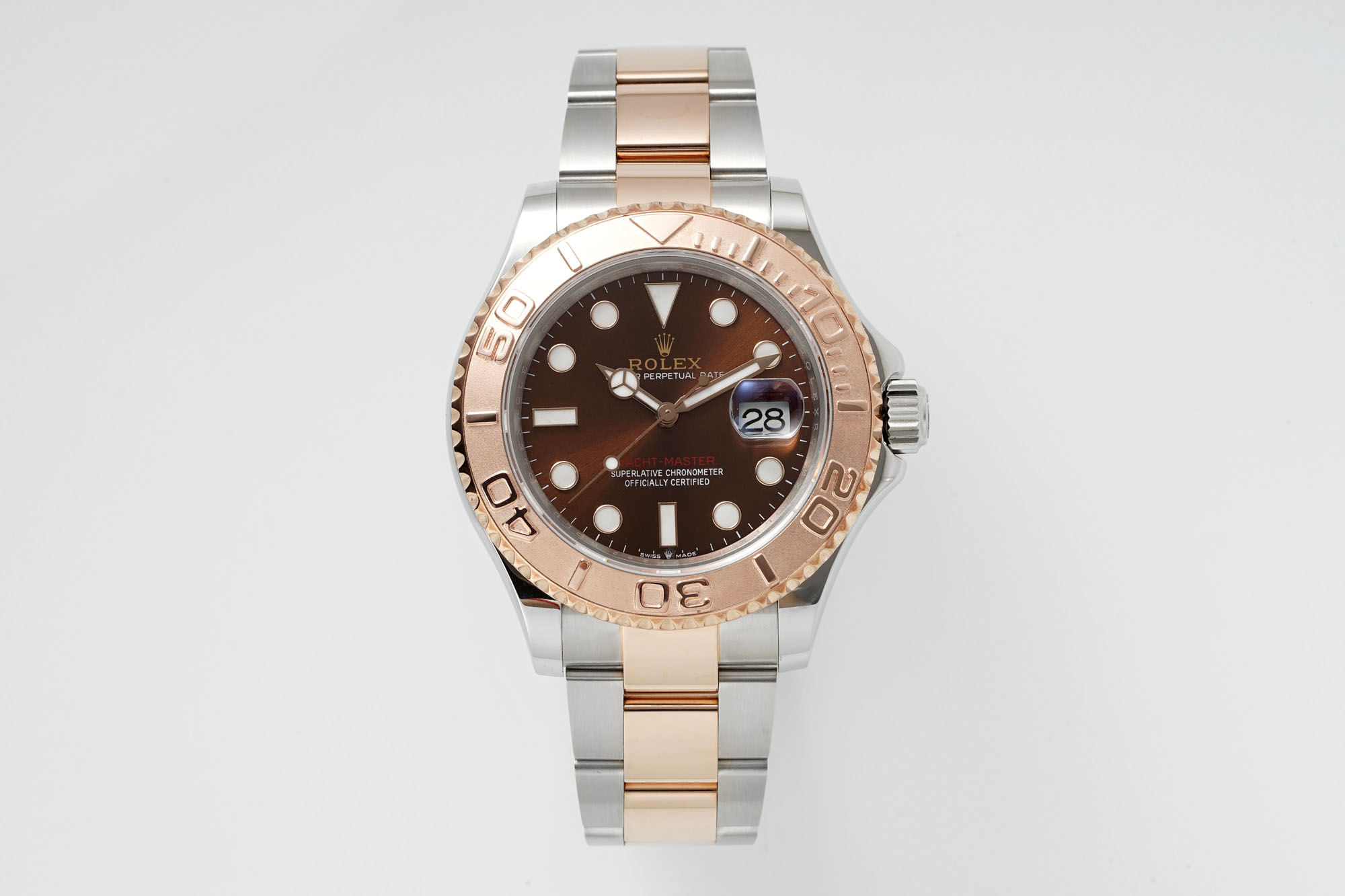 Rolex Yacht - Master 40mm Chocolate Dial Two - Tone Rose Gold & Steel Watch, Calibre 3235
