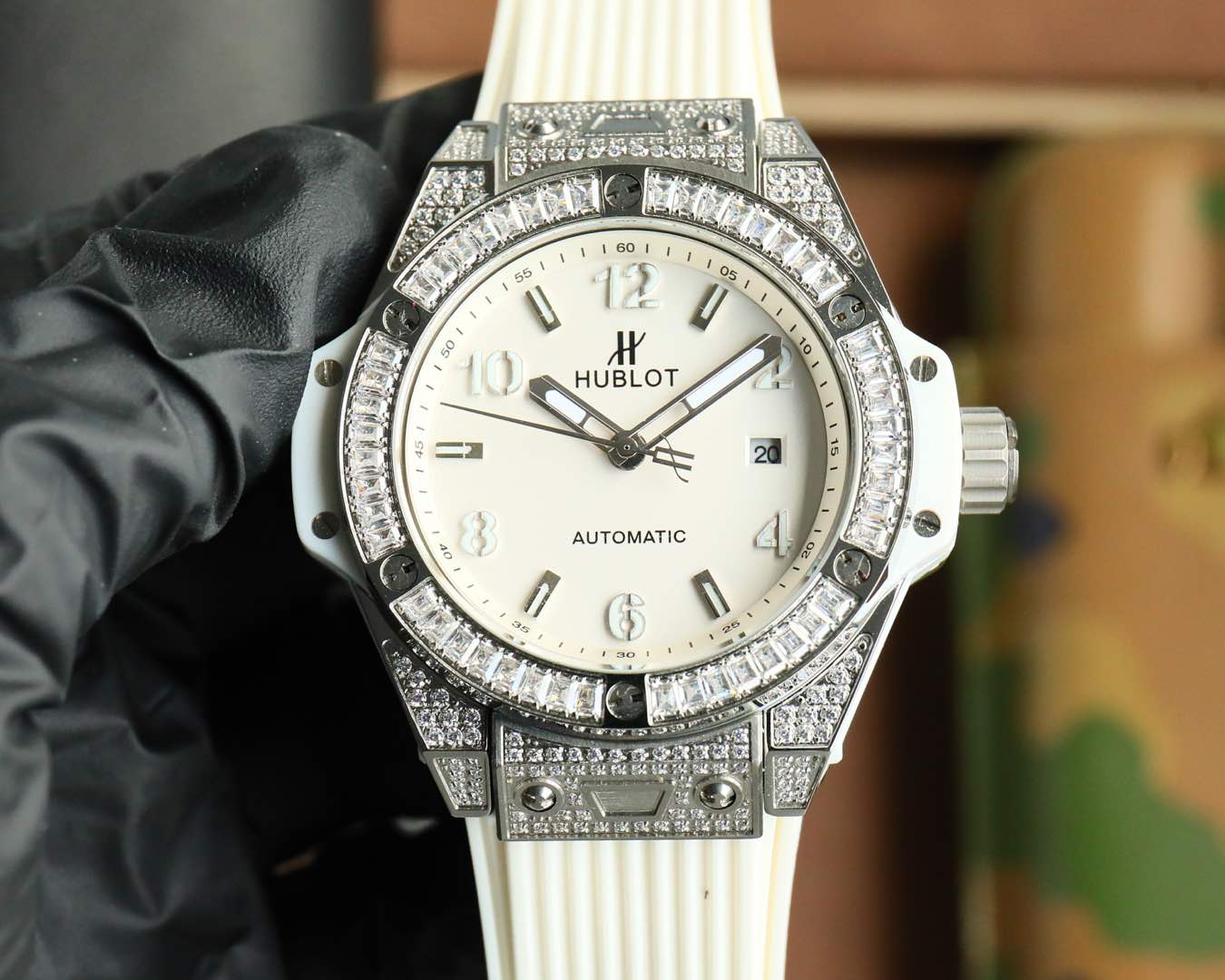 Hublot Big Bang 43mm Rainbow - Gemstone & Pavé - Diamond 18K Rose Gold Watch, Calibre HUB1112