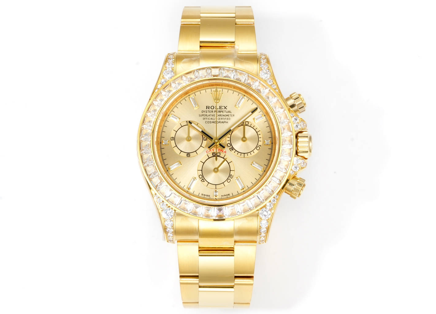 Rolex Daytona 40mm Diamond - Set 18K Gold Watch, Calibre 4130