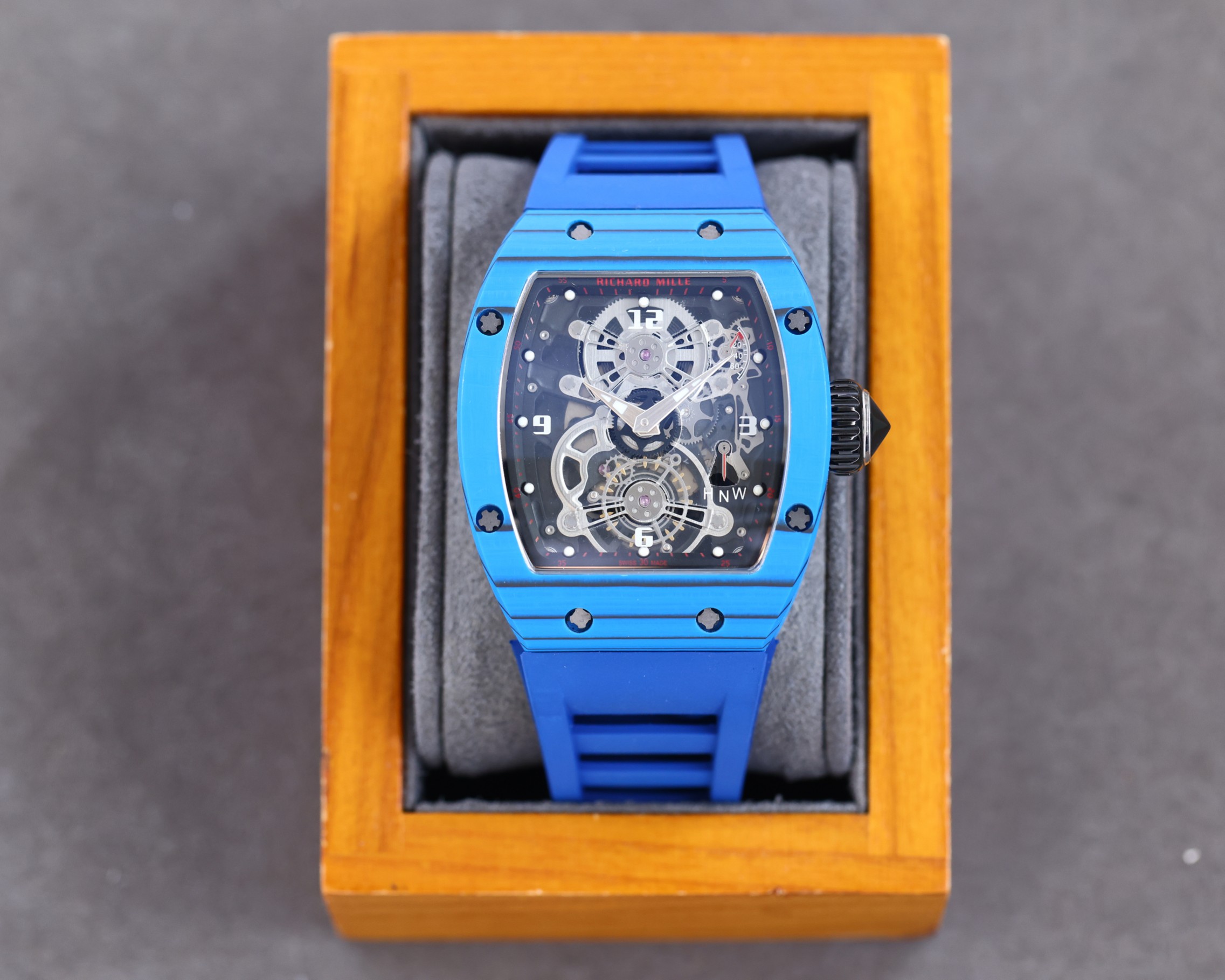Richard Mille RM17-01 Automatic Skeleton Limited Edition Watch (Blue Ceramic Case, Blue Rubber Strap - 00/10)