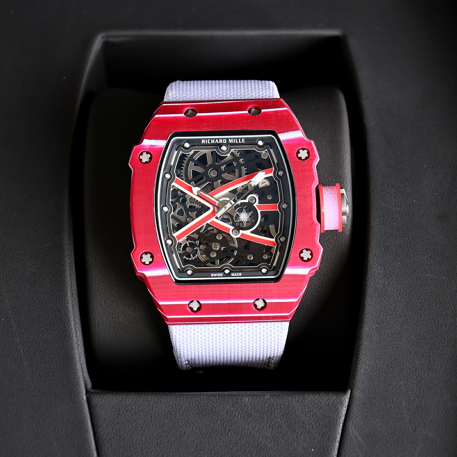 Richard Mille RM 67 - 02 Wayde van Niekerk Collaboration Watch (Red Alusic Case, Alligator Leather Strap)