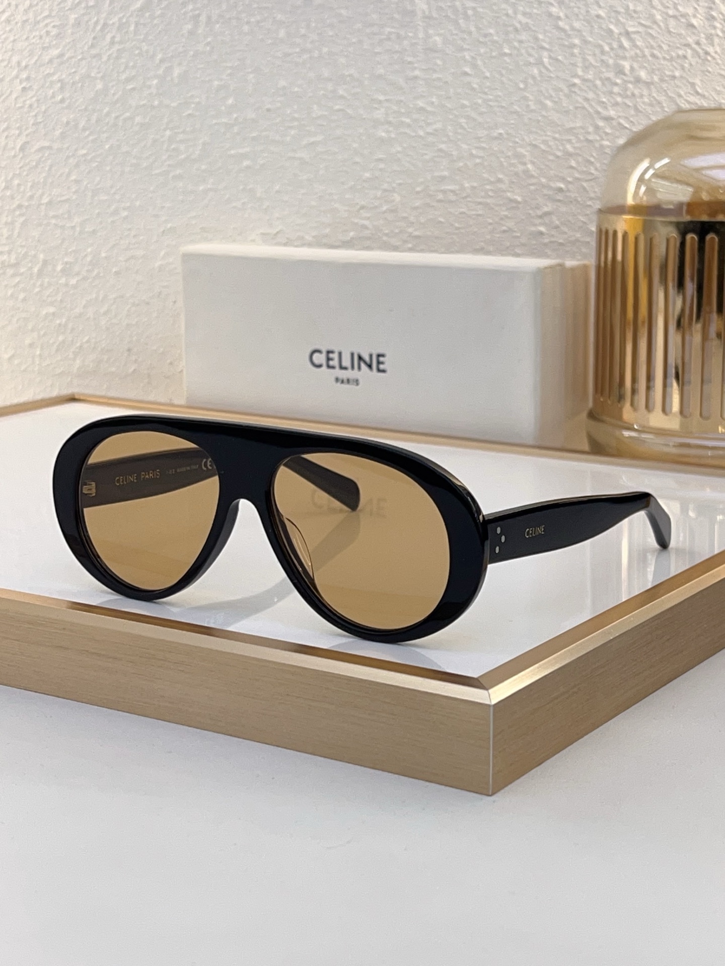 Celine Aviator - Inspired Oval Lavender Acetate Sunglasses (Model: CL4074)