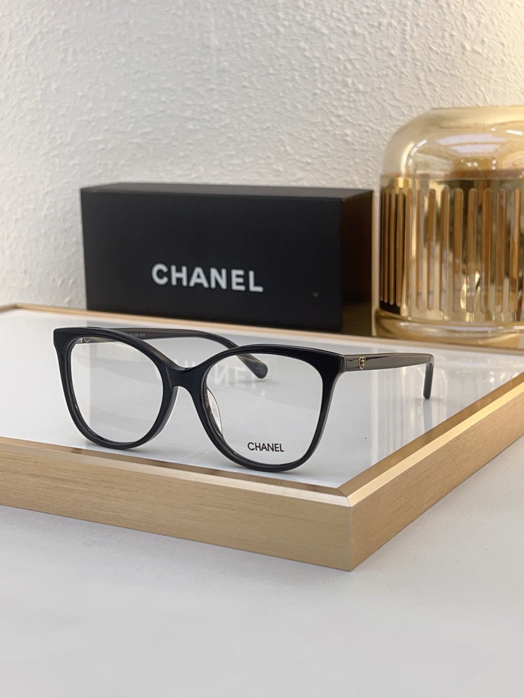 Chanel Black Acetate Cat - Eye Optical Glasses (Model: CH5581)