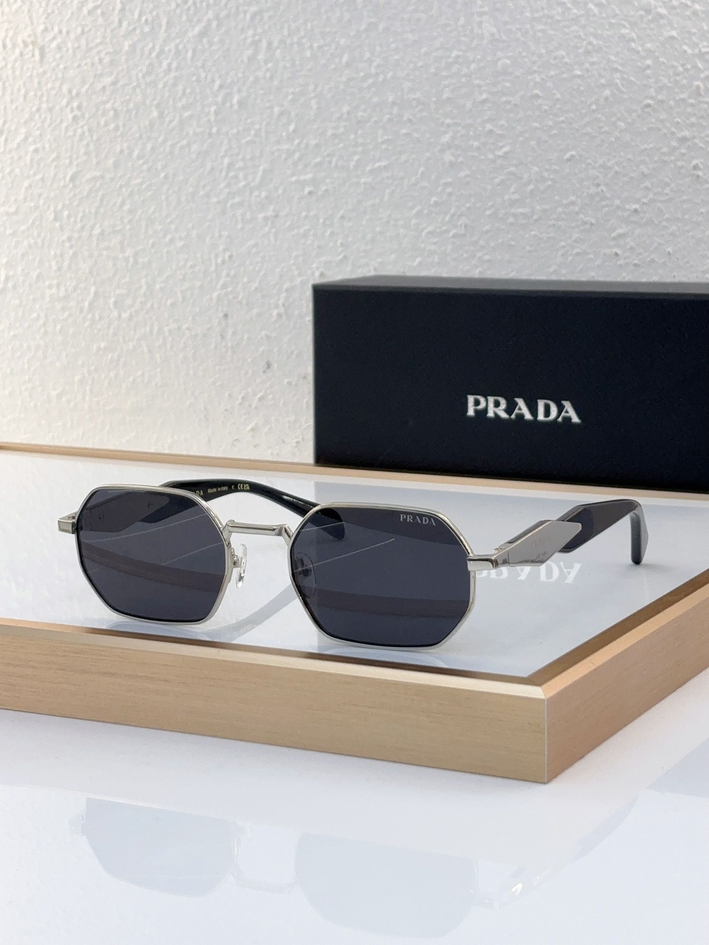 Prada Octagonal Metal Sunglasses (Model: PR9999S)