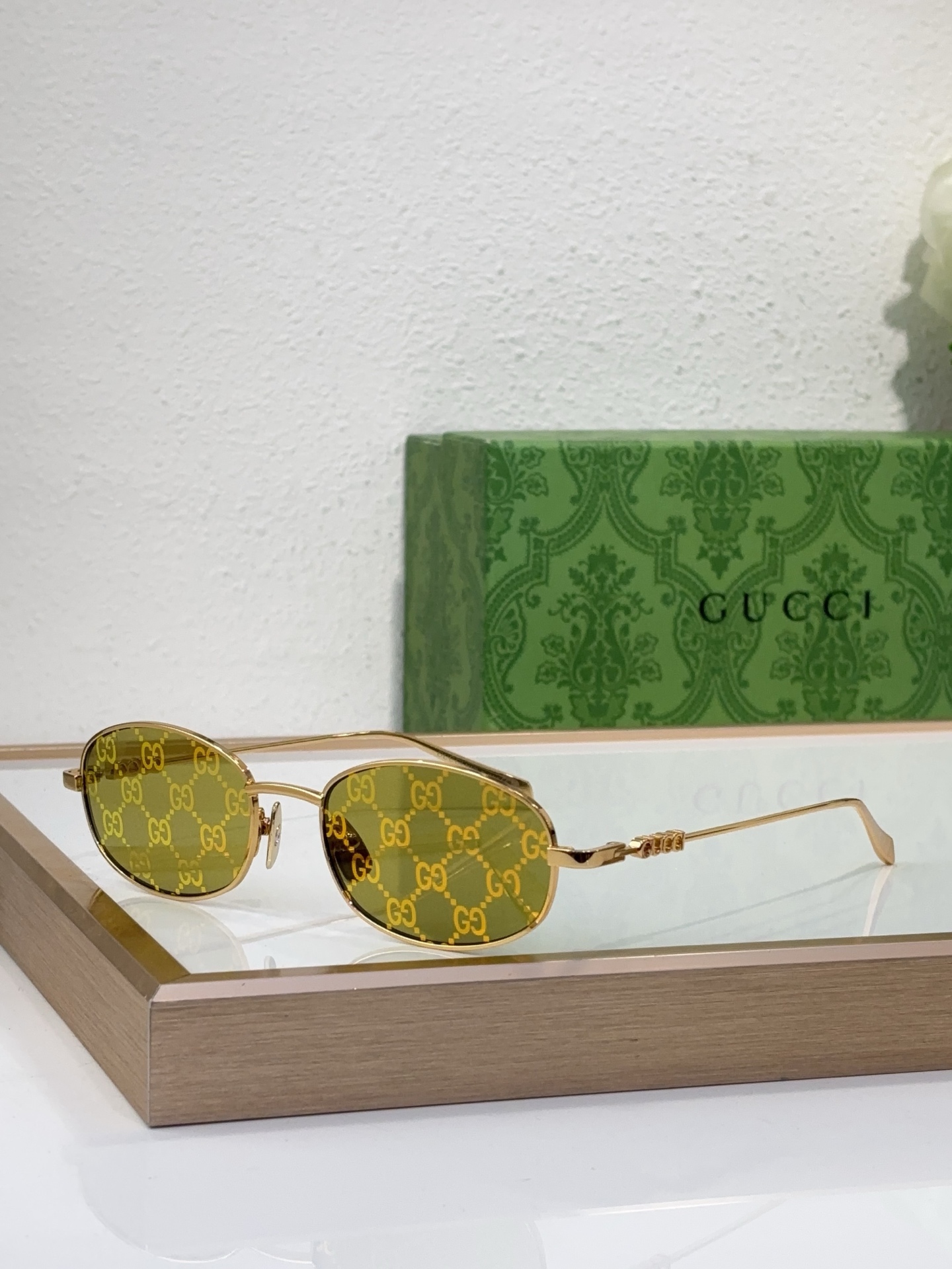 Gucci Rose Gold - Tone Metal Oval Optical Frames (Model: GG0968O)