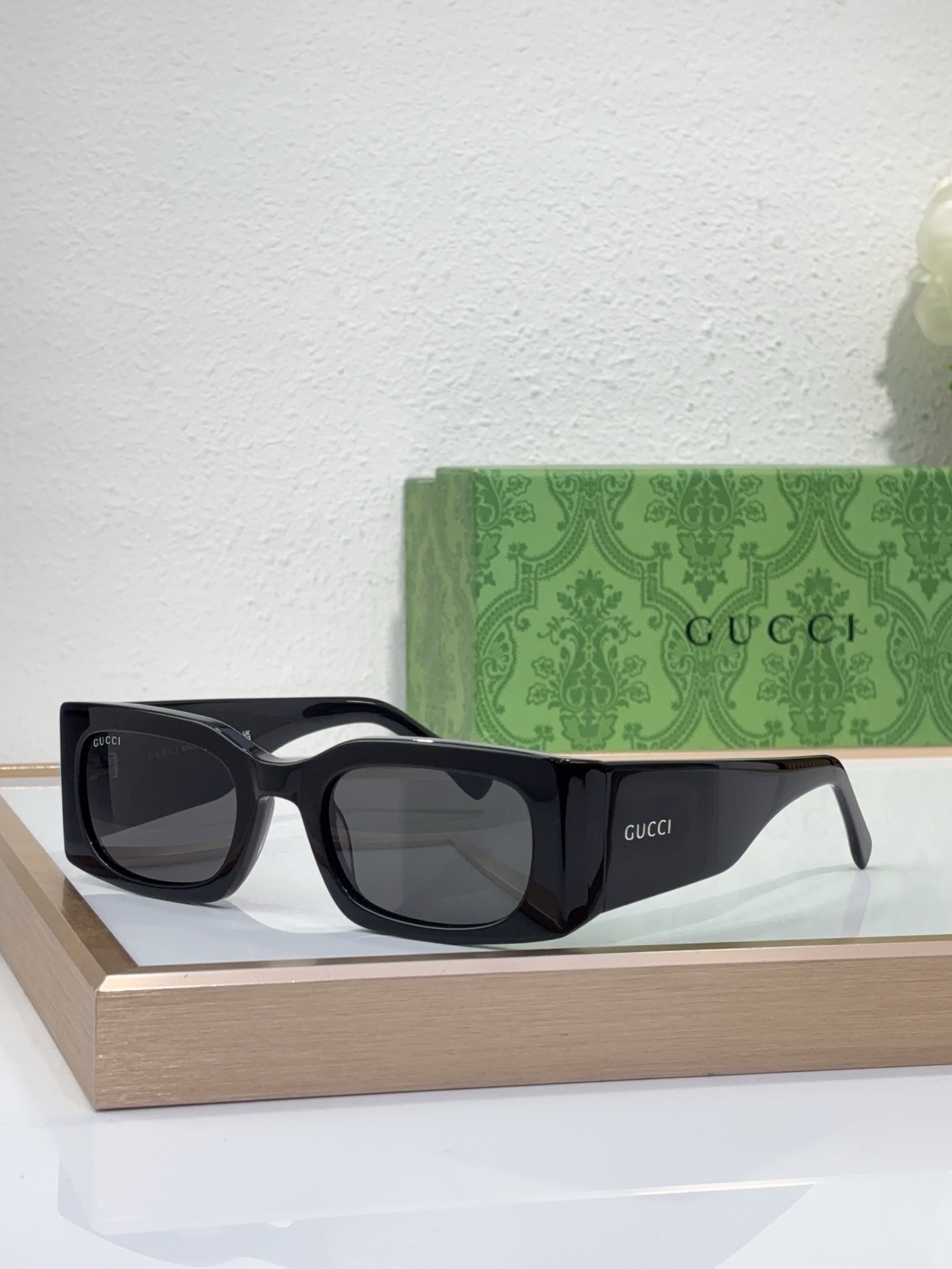Gucci Black Acetate Square Sunglasses (Model: GG1312S)