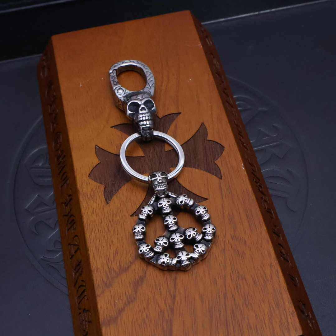 Chrome Hearts - Inspired 925 Silver Skull - Themed Keychain