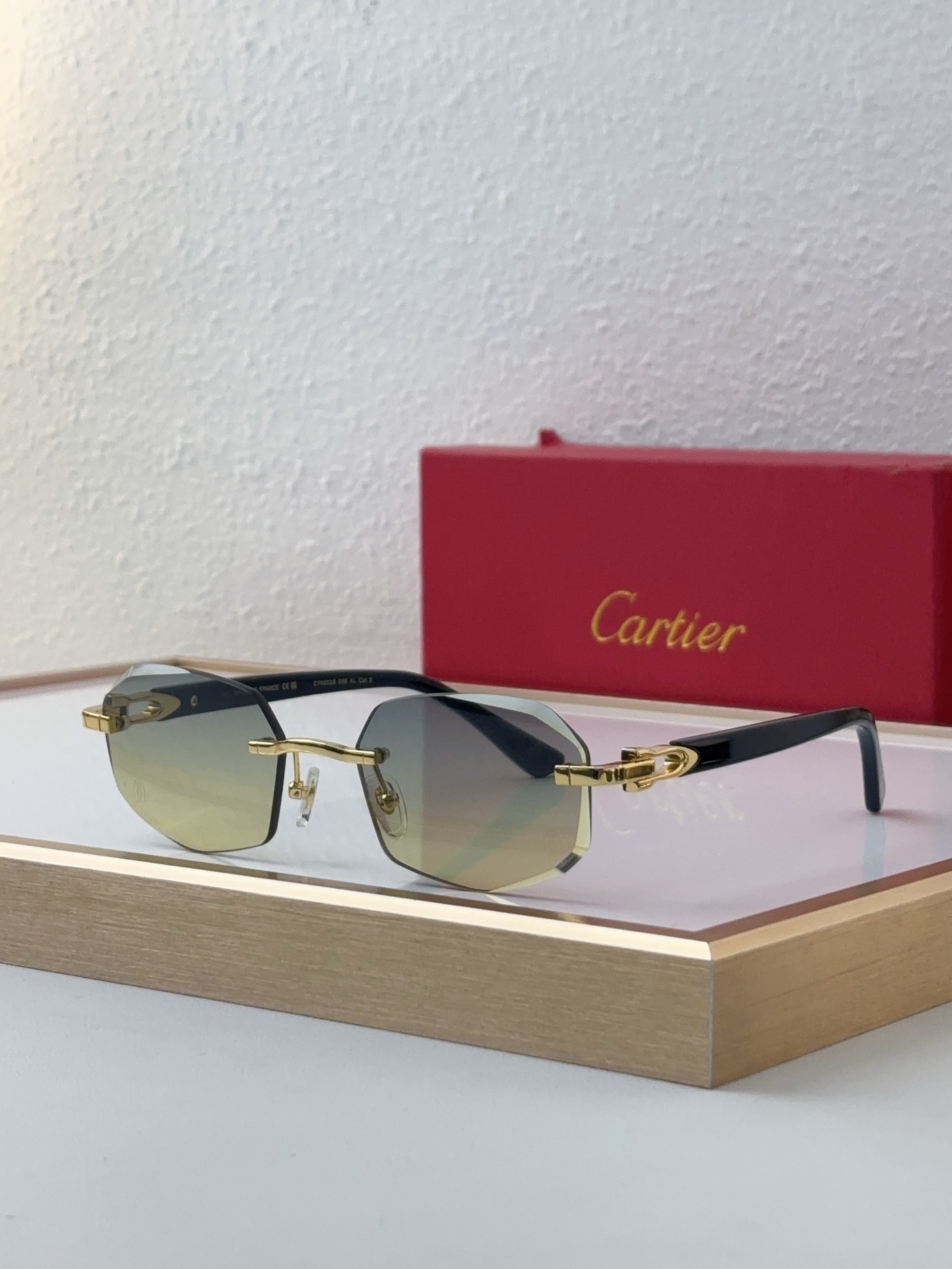 Cartier CT0667S Rimless Octagonal Sunglasses