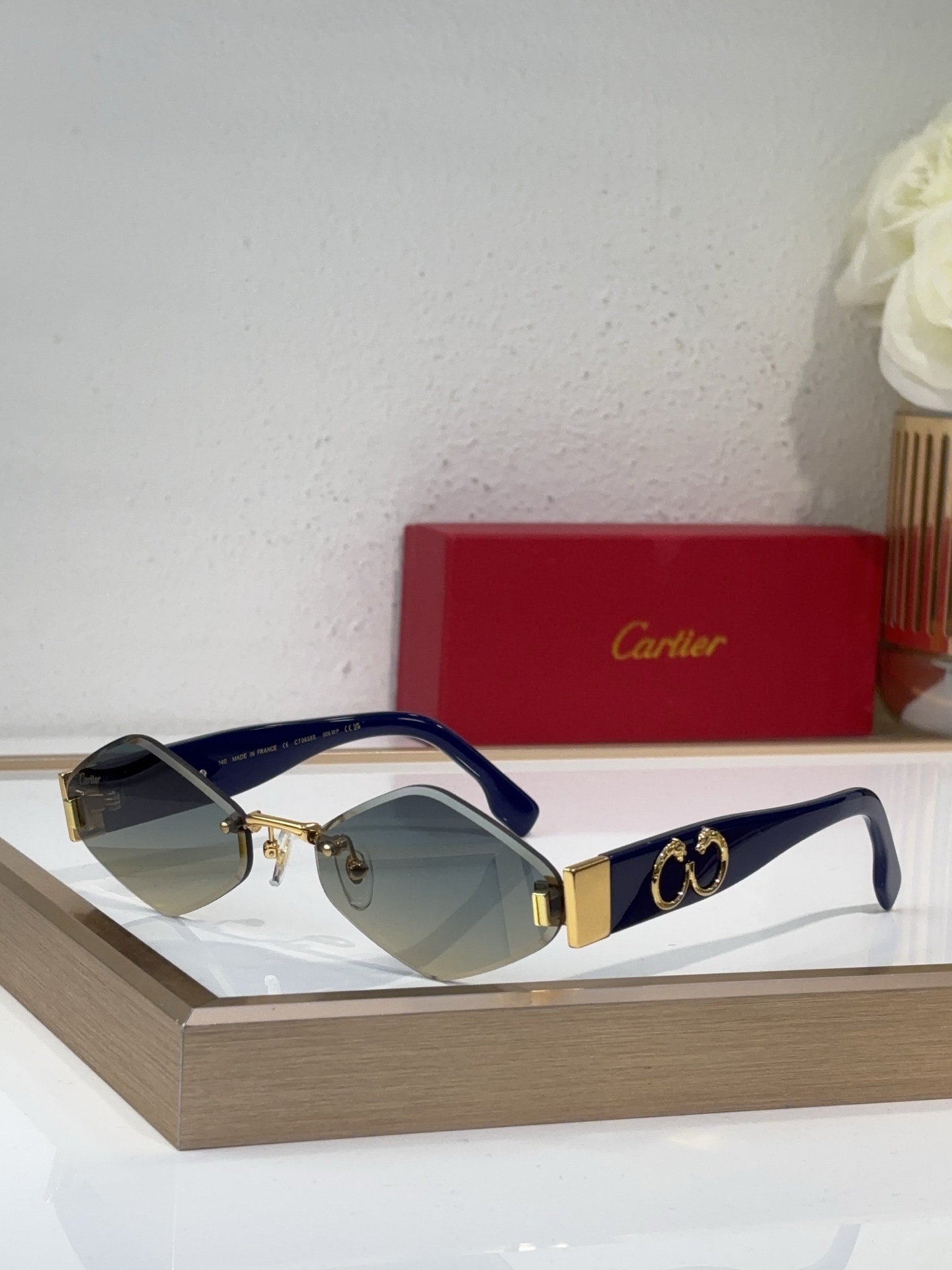 Cartier CT0637S Irregular - Shaped Sunglasses