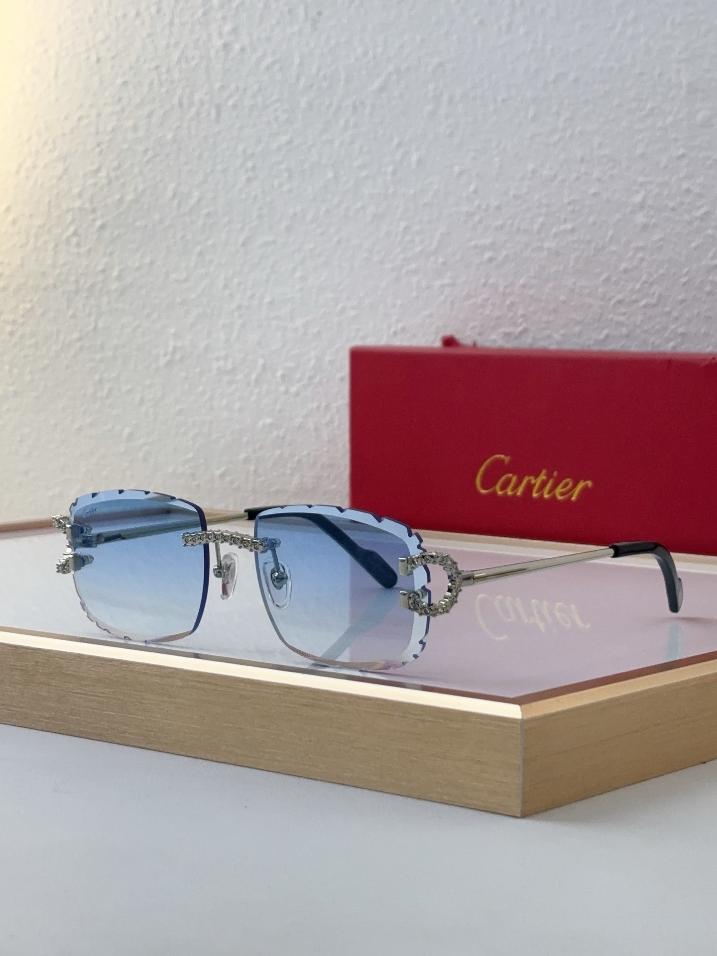 Cartier CT0605S Rimless Square - Shaped Sunglasses