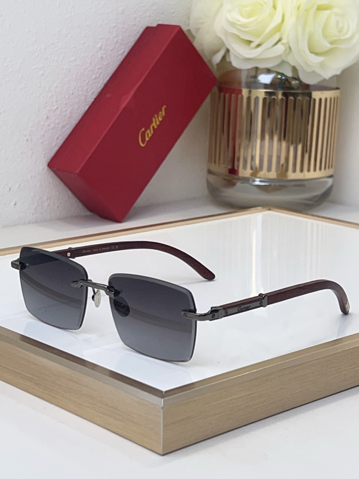 Cartier CT0348O Rectangular - Frame Sunglasses