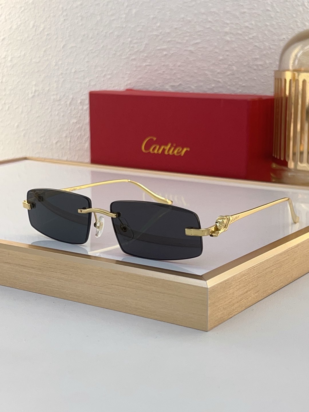 Cartier CT0637S Rimless Rectangular Sunglasses Series