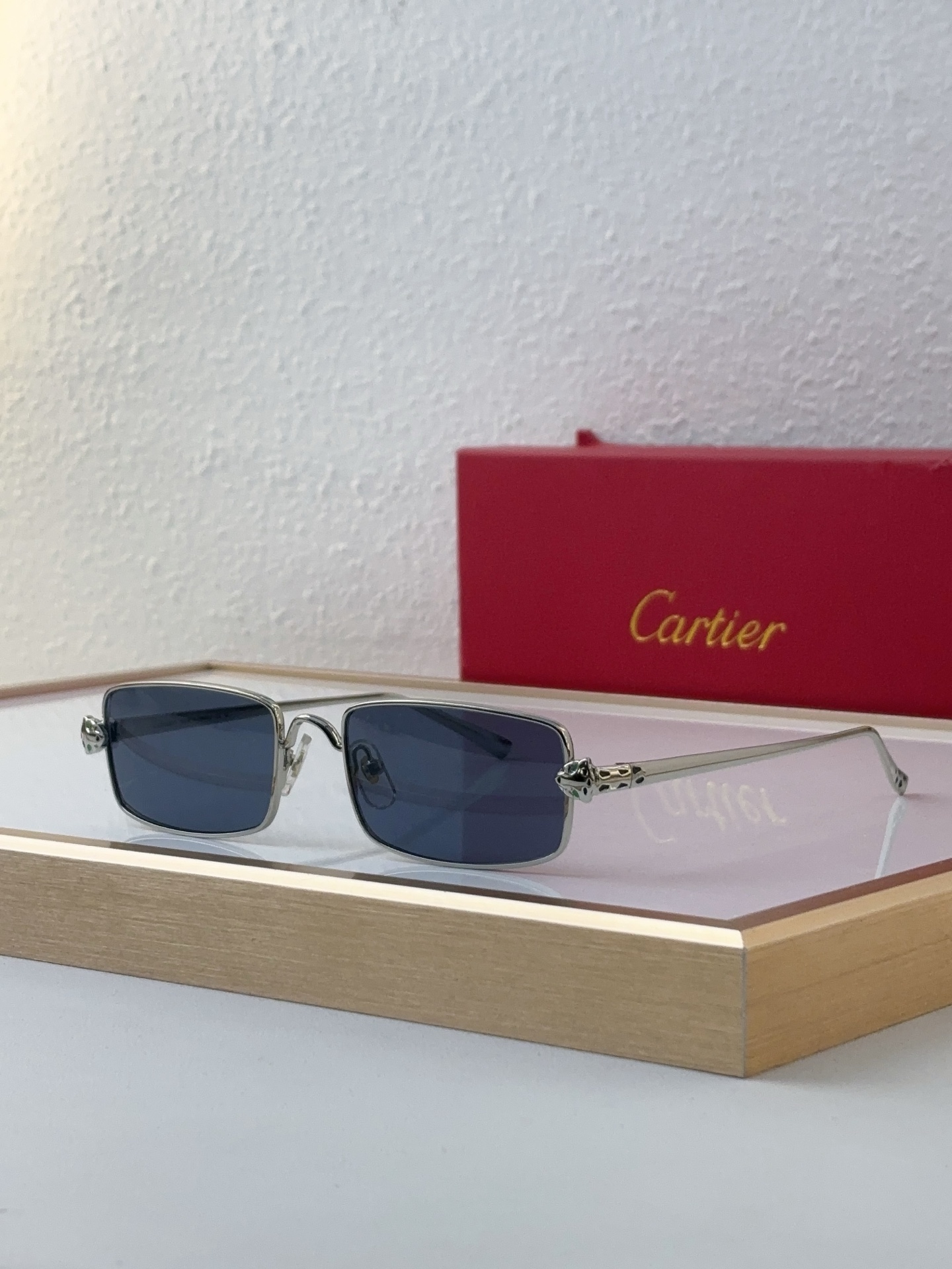 Cartier CT0604S Panthère - Accent Rectangular Sunglasses
