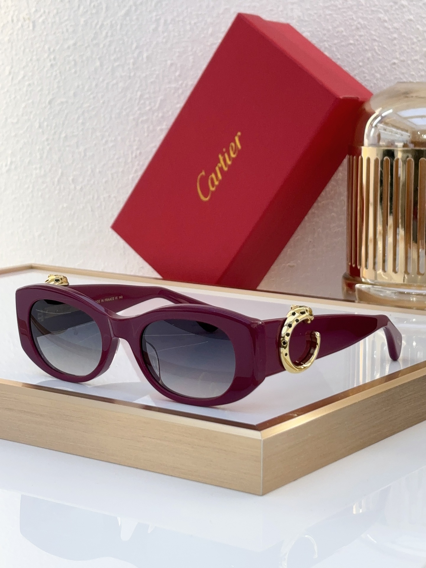 Cartier CT0602S Panthère - Accent Cat - Eye Sunglasses