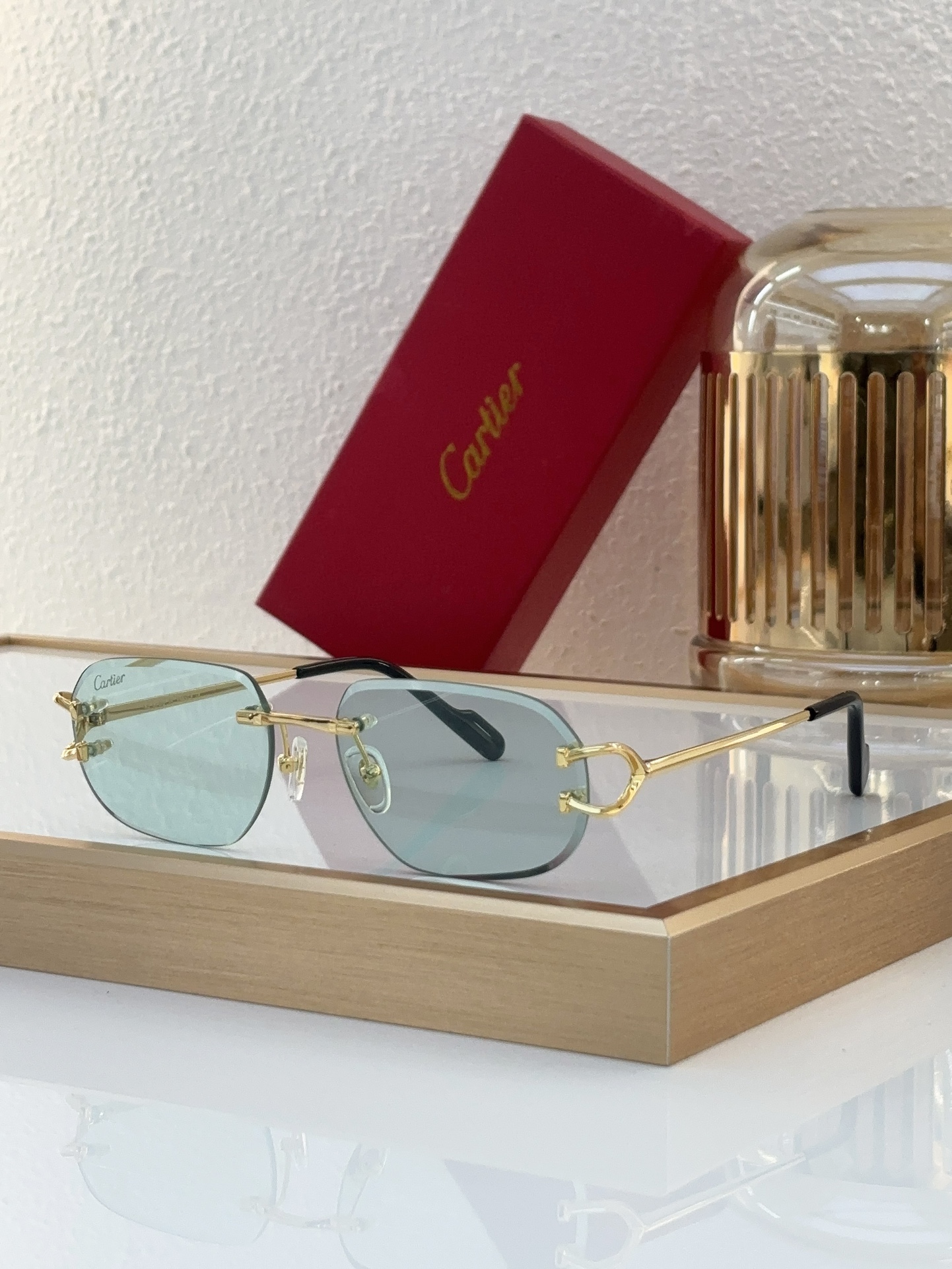 Cartier CT0561S Rimless “C” - Buckle Sunglasses