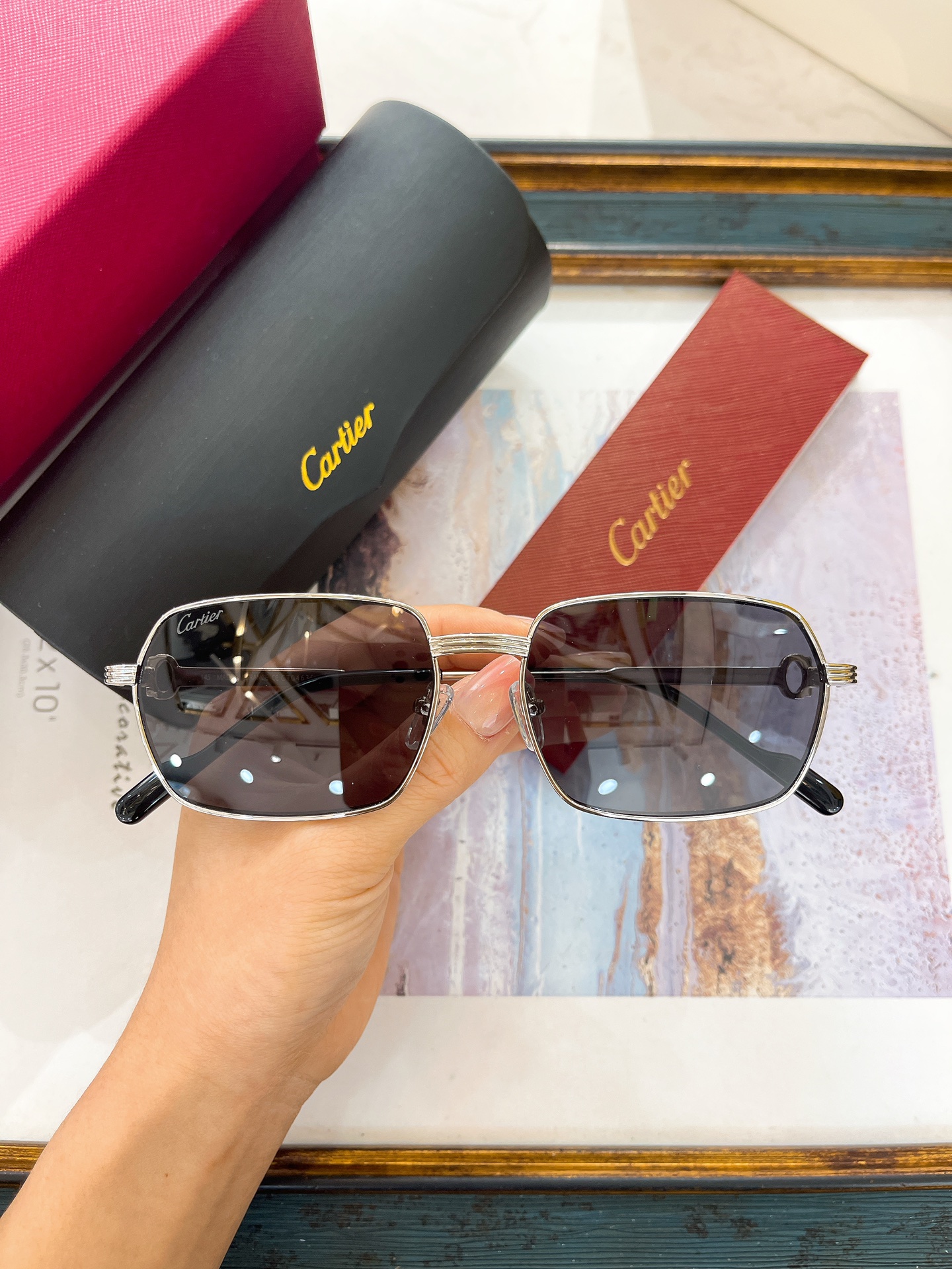 Cartier CT0425S Double-Bridge Aviator Sunglasses