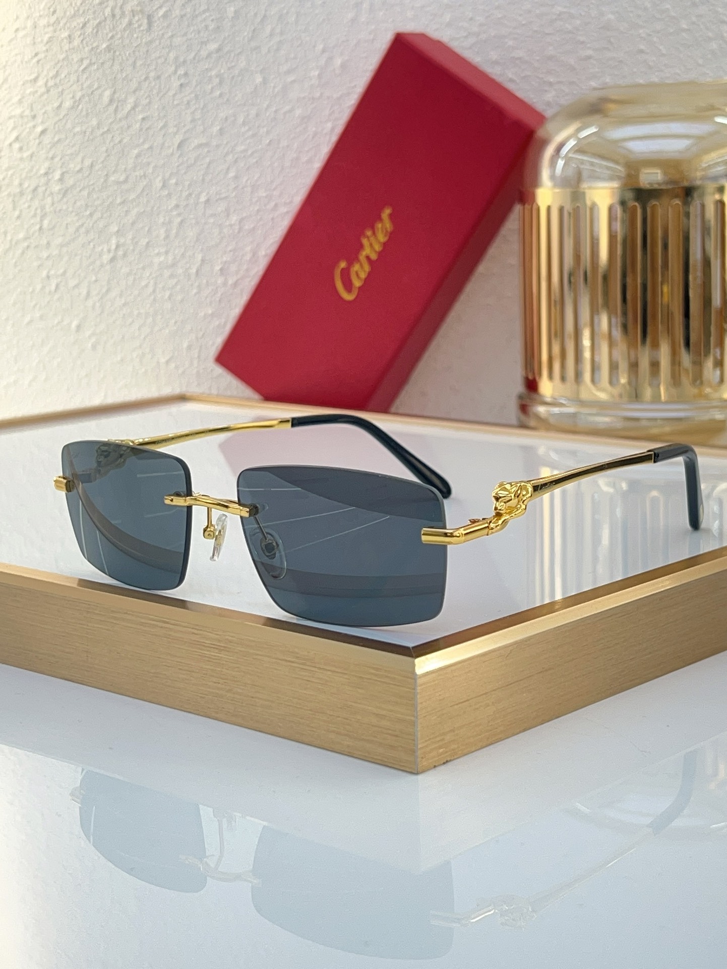 Cartier CT0430S Rectangular Gradient Sunglasses