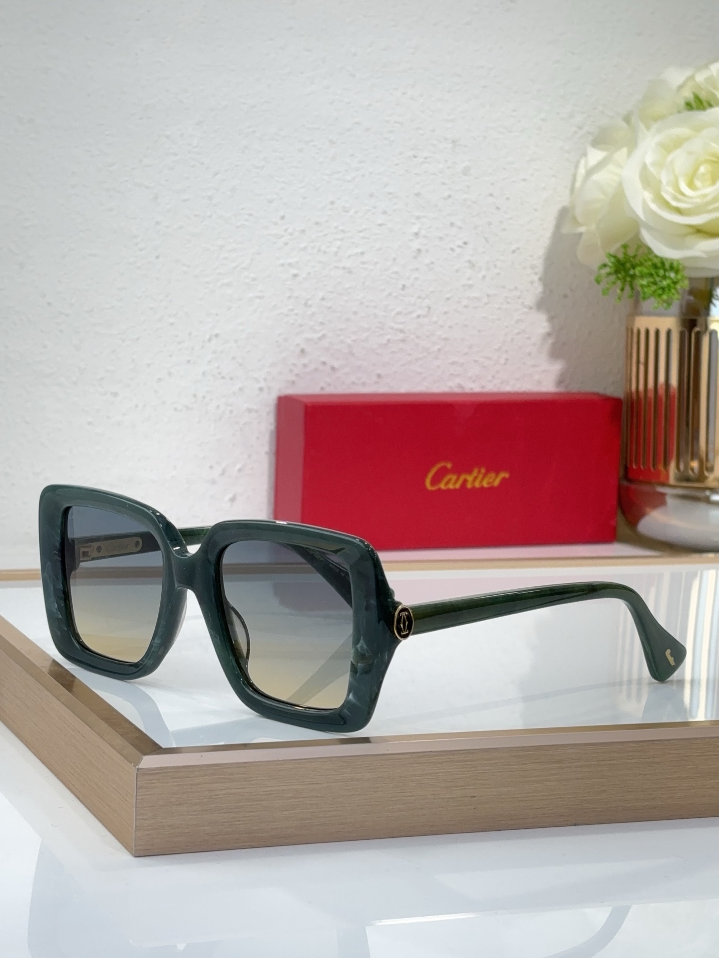 Cartier CT0315 Square Frame Sunglasses