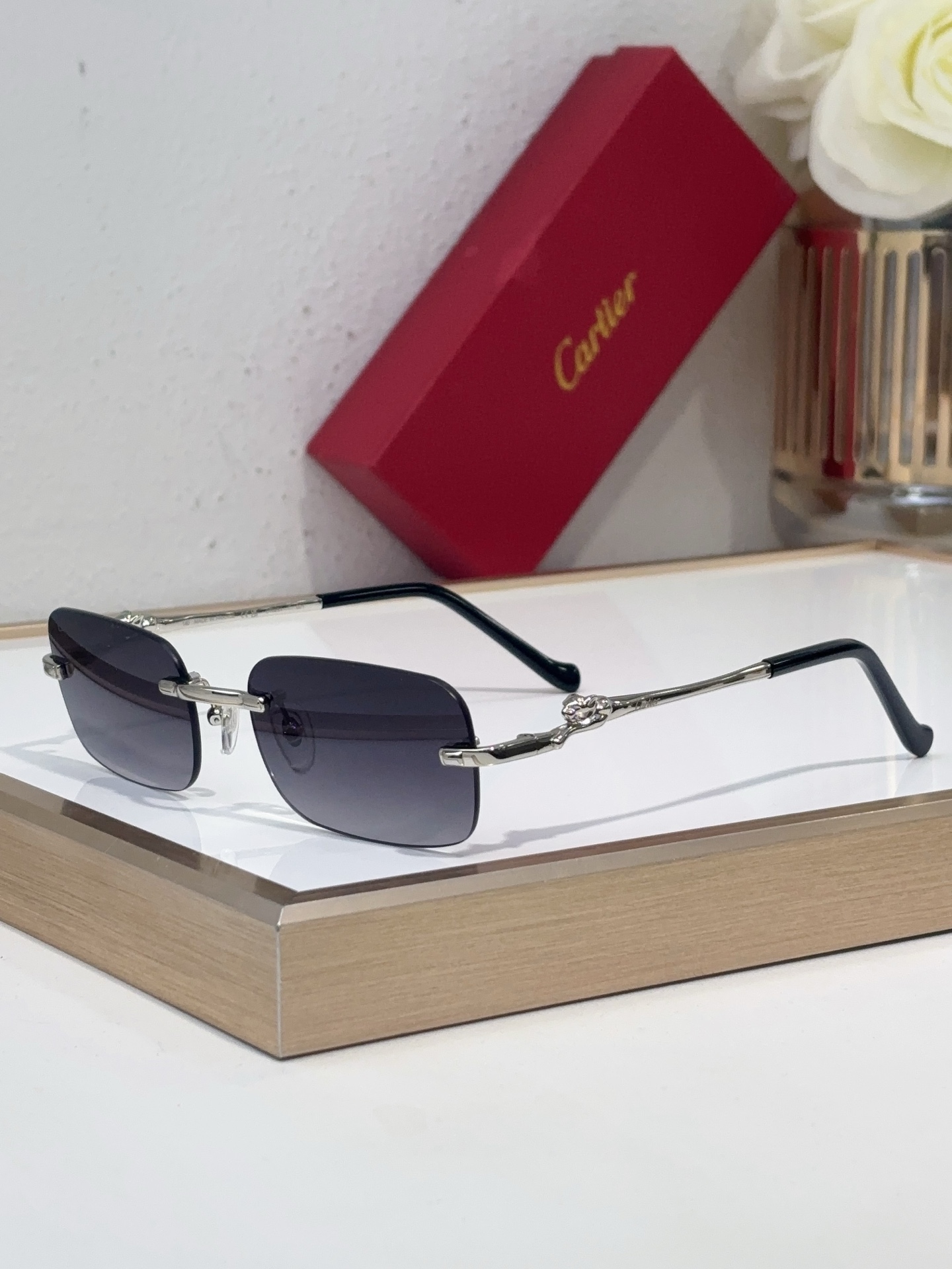 Cartier CT0281S Rectangular Frame Sunglasses