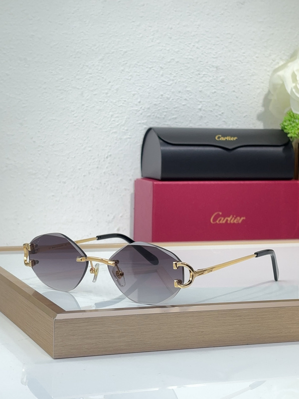 Cartier CT0092O Oval Rimless Gradient Sunglasses