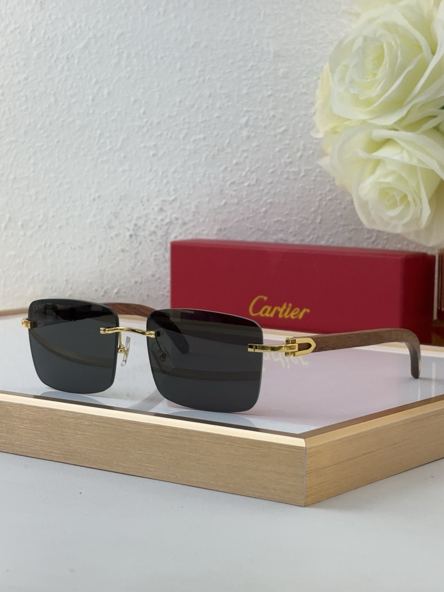 Cartier CT0012 Rectangular Sunglasses
