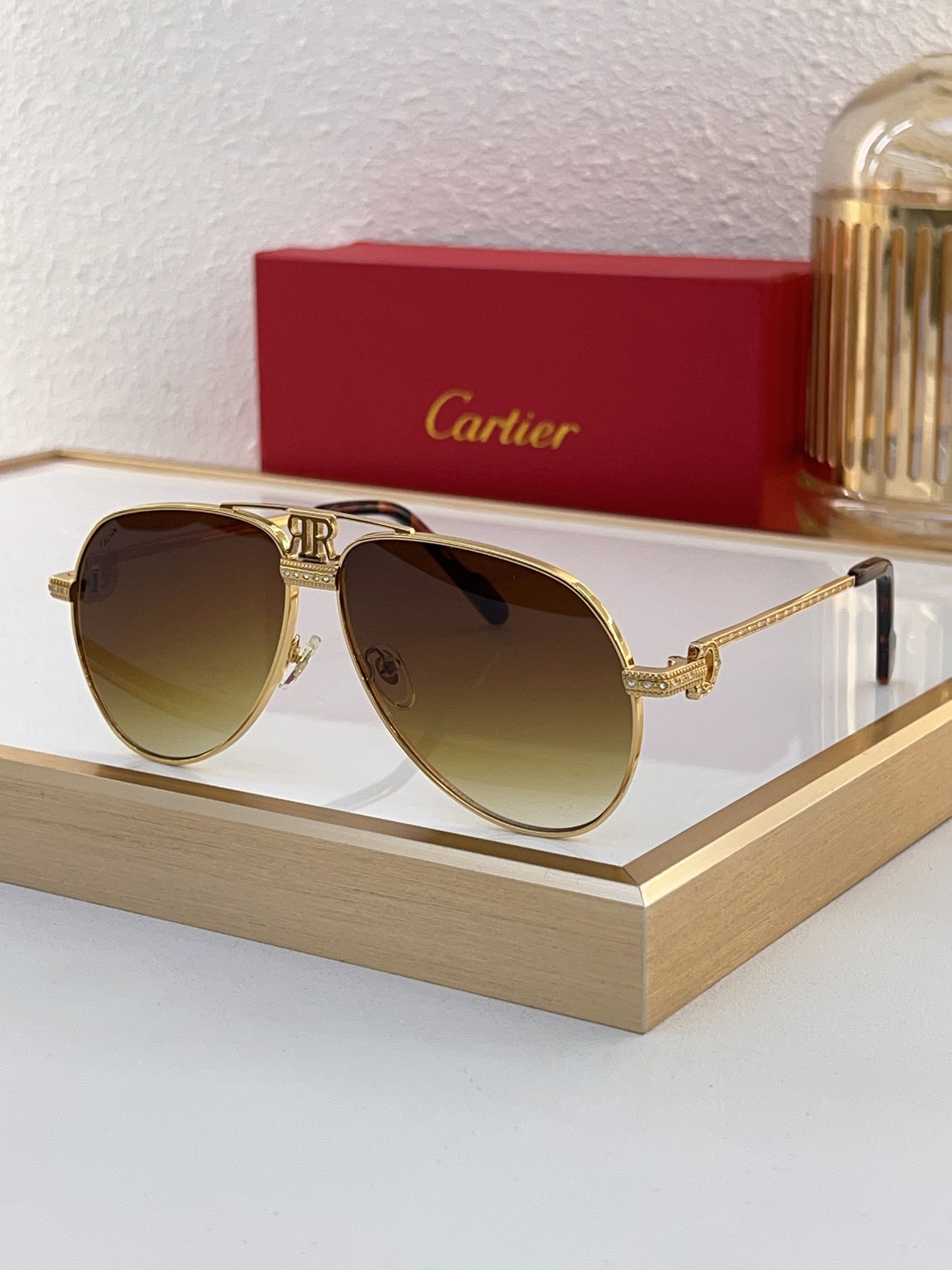 Cartier CT0519S Vintage Aviator Sunglasses