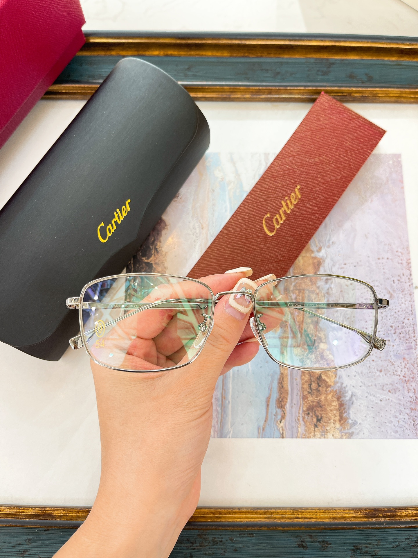 Cartier 313854 Titanium Gold Optical Glasses