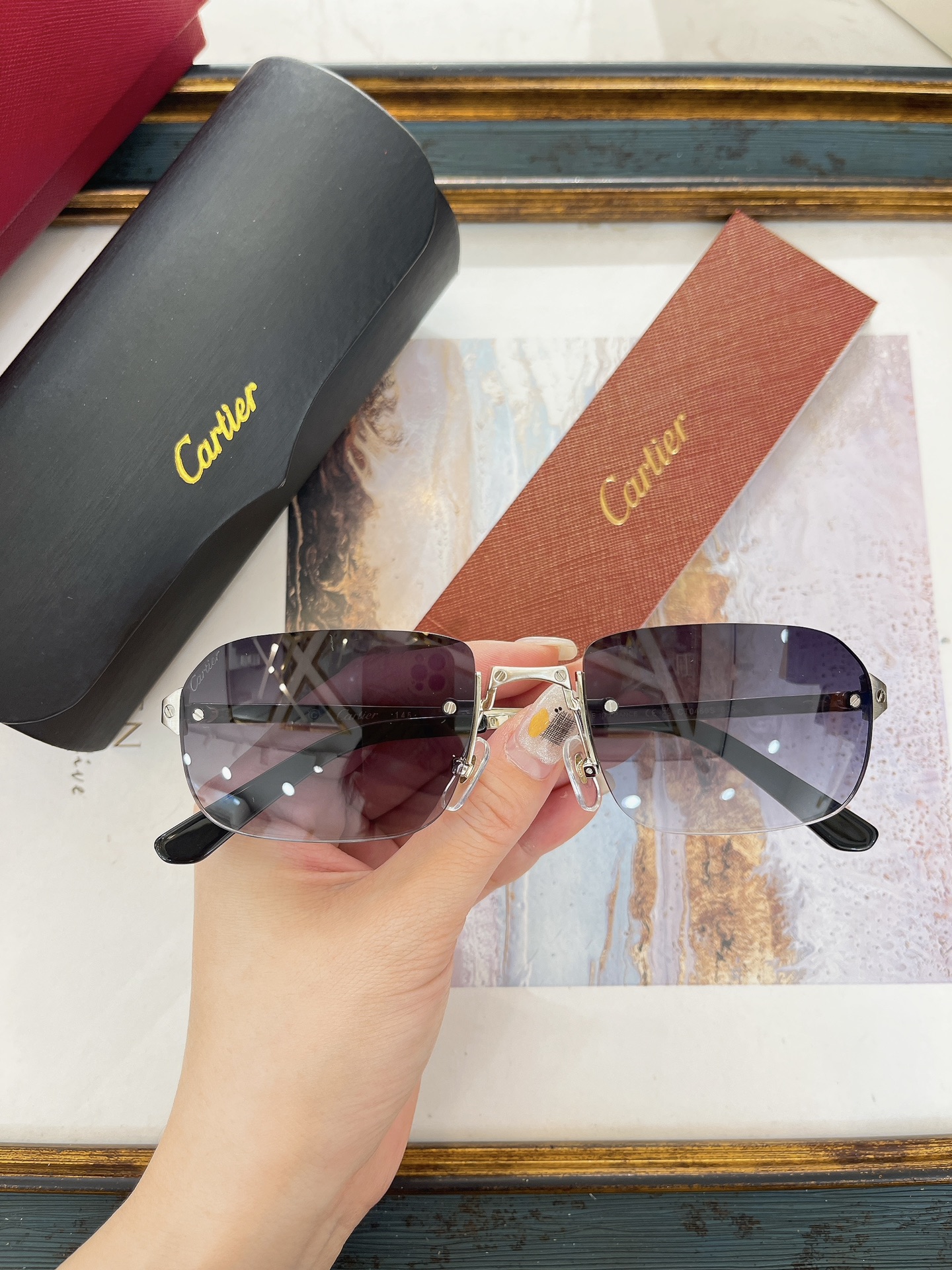 Cartier Santos de Cartier CT0467S (Gold Edition)
