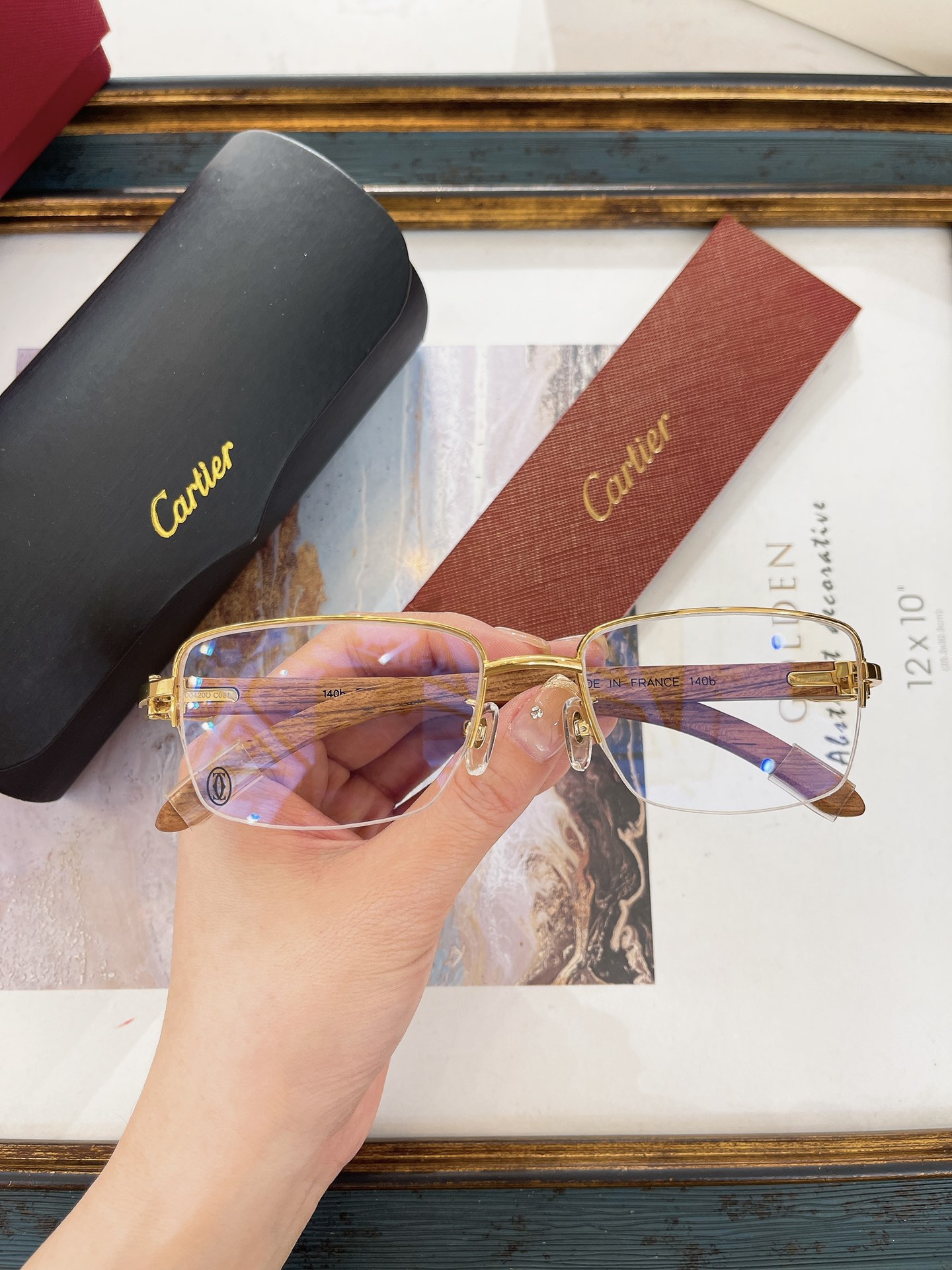 Cartier Classic Rimless Rectangular Eyewear CT00439O