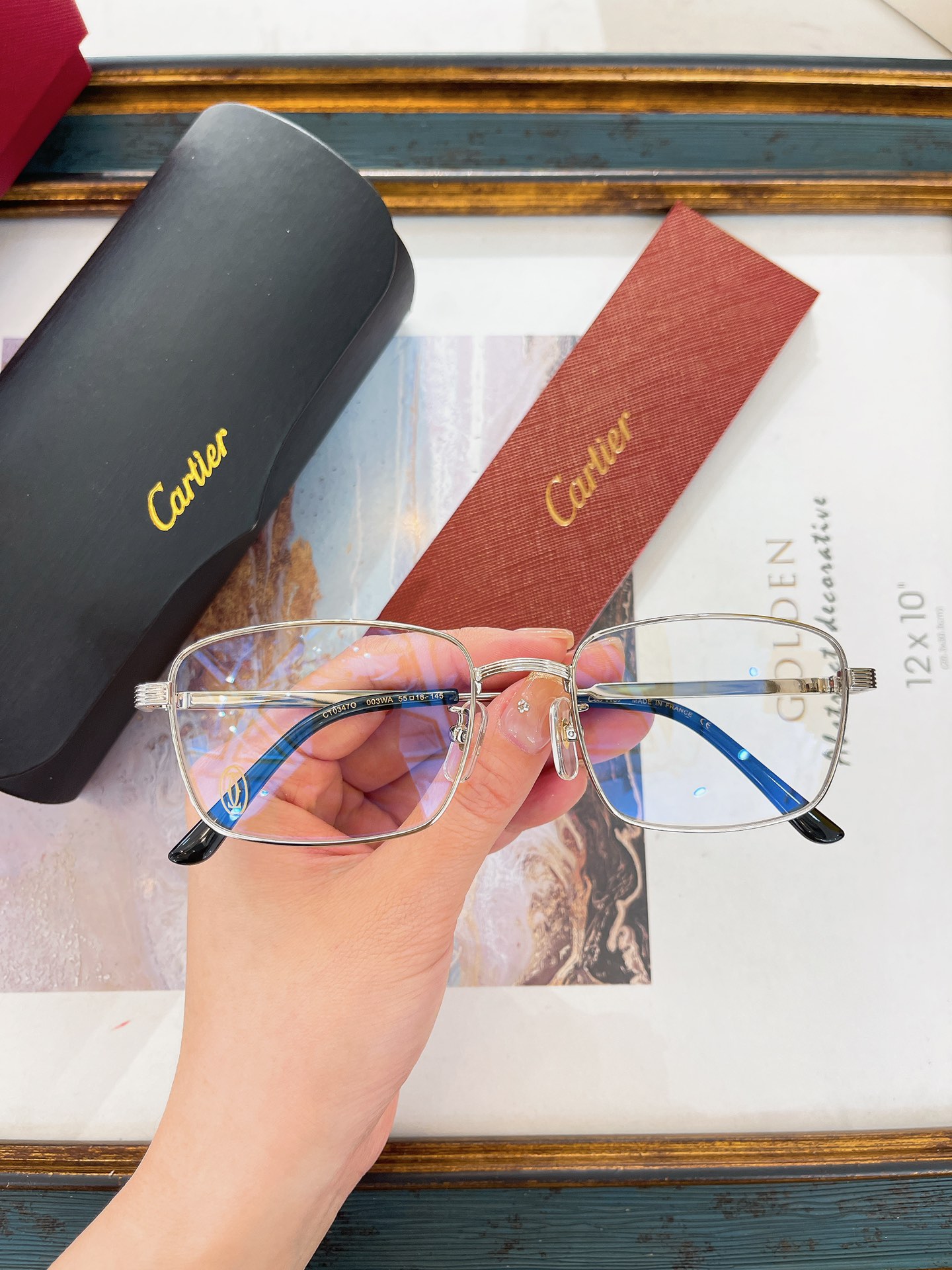 Cartier Square Rimmed Eyeglasses